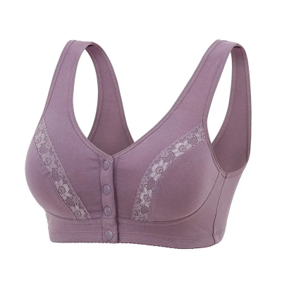 Picture of Front button bra four button bra premium quality bra maternity bra brestfeeding bra womens wear bra body fitting bra Purple
