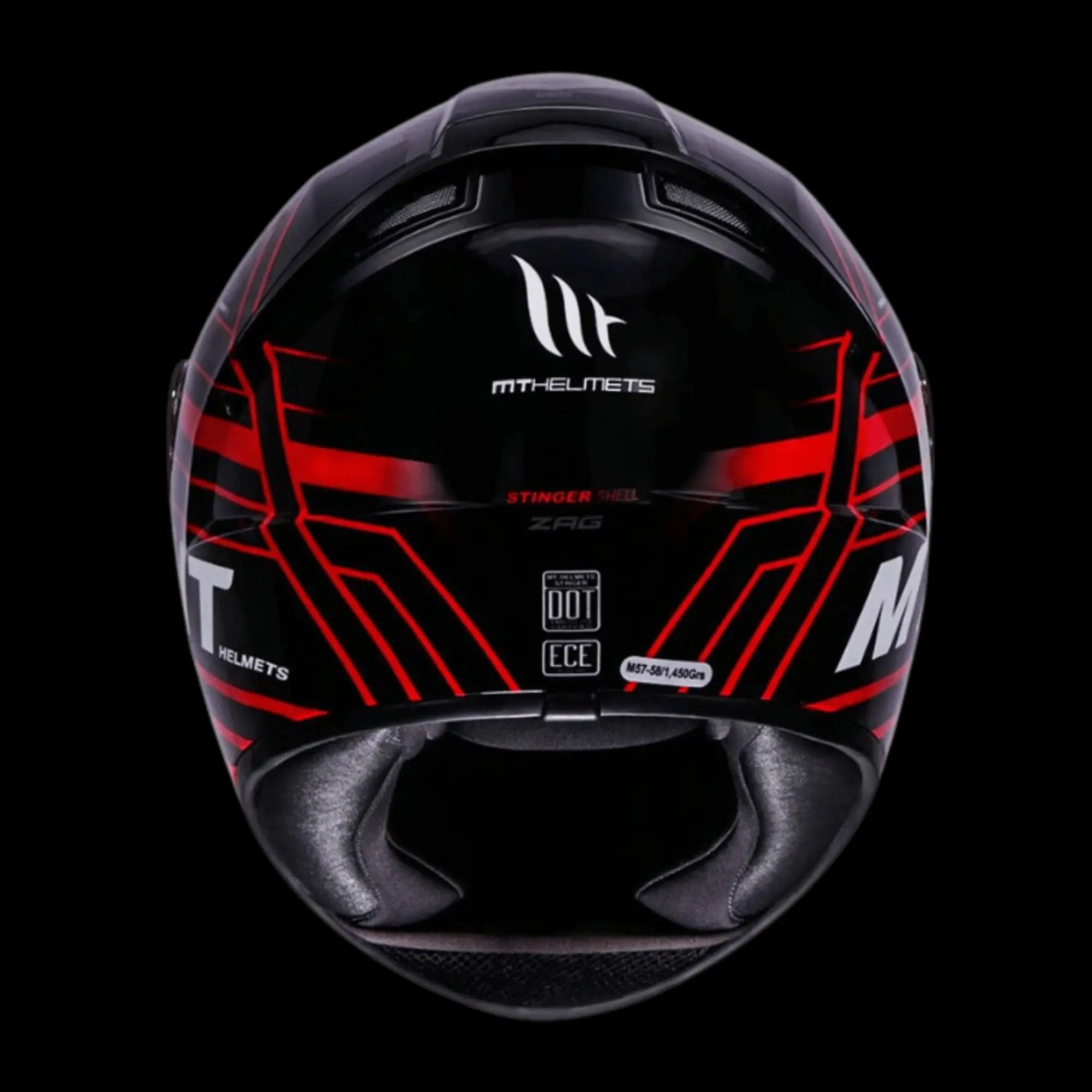 Picture of MT Red & Black Full Face Bike Helmet