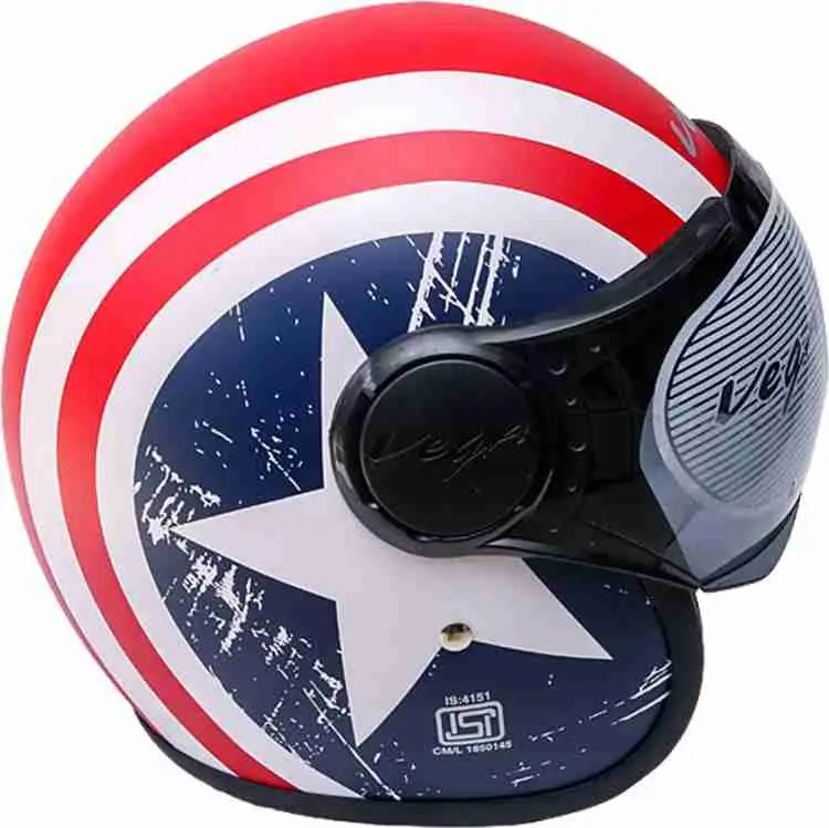 Picture of Vega Jeet Red & White Half Face Bike Helmet