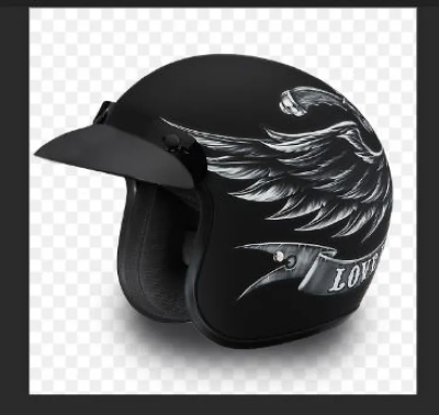 Picture of Studds Jetstar Classic D5 Open Face Flying Aces Motorbike Helmet Mat Black - Great Value