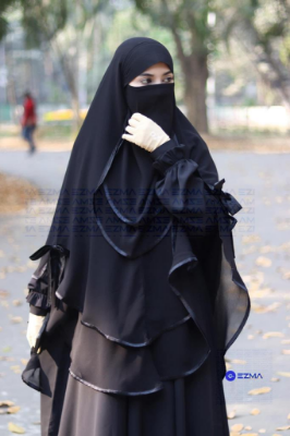 Picture of Three part hoodie niqab-full coverage jorjet niqab