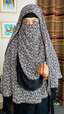 Picture of Three part hoodie niqab-full coverage jorjet niqab