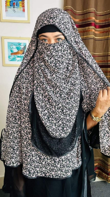 Picture of Three part hoodie niqab-full coverage jorjet niqab