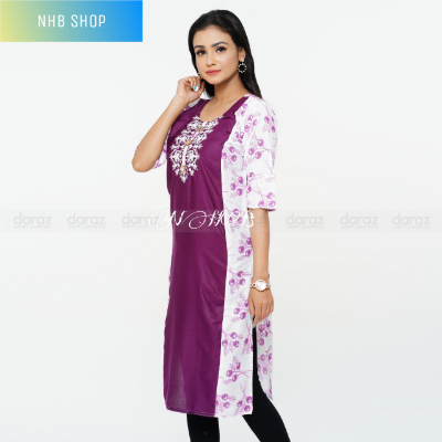 Picture of New Readymade Kameez Stylish Hot Kameez For Women Long Linen Kameez One Piece - Dress For Girls - 1 Pice Dress -One Piece - 1 Pice Dress