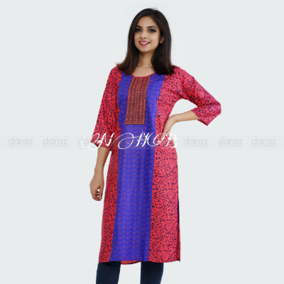 Picture of Readymade Fashionable Stylish And Comfortable Kameez One Piece - Tops For Girls Long Kurti
