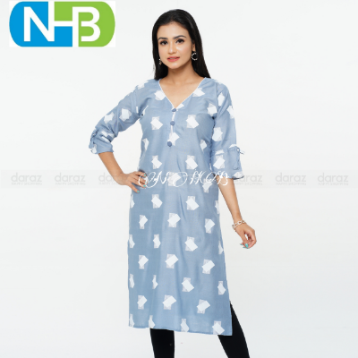 Picture of New Readymade Stylish Hot Kameez For Girls Long Linen One Piece