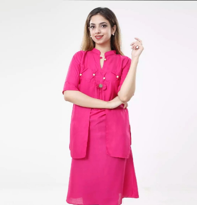Picture of New Readymade Stylish Hot Kurtis For Girls Long Linen One Piece - Kurti For Girls - Kurti For Girls - Kurti For Girls