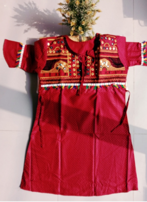 Picture of New Readymade Stylish Hot Tops For Girls Long Linen One Piece