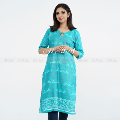 Picture of Unstitched linen high quality fabric exclusive fashionable stylish and comfortable kurti one piece