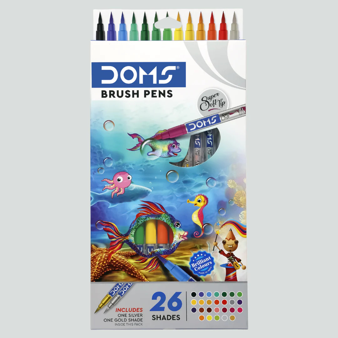 Picture of Brush Pen Multicolor 26 Pcs by DOMS