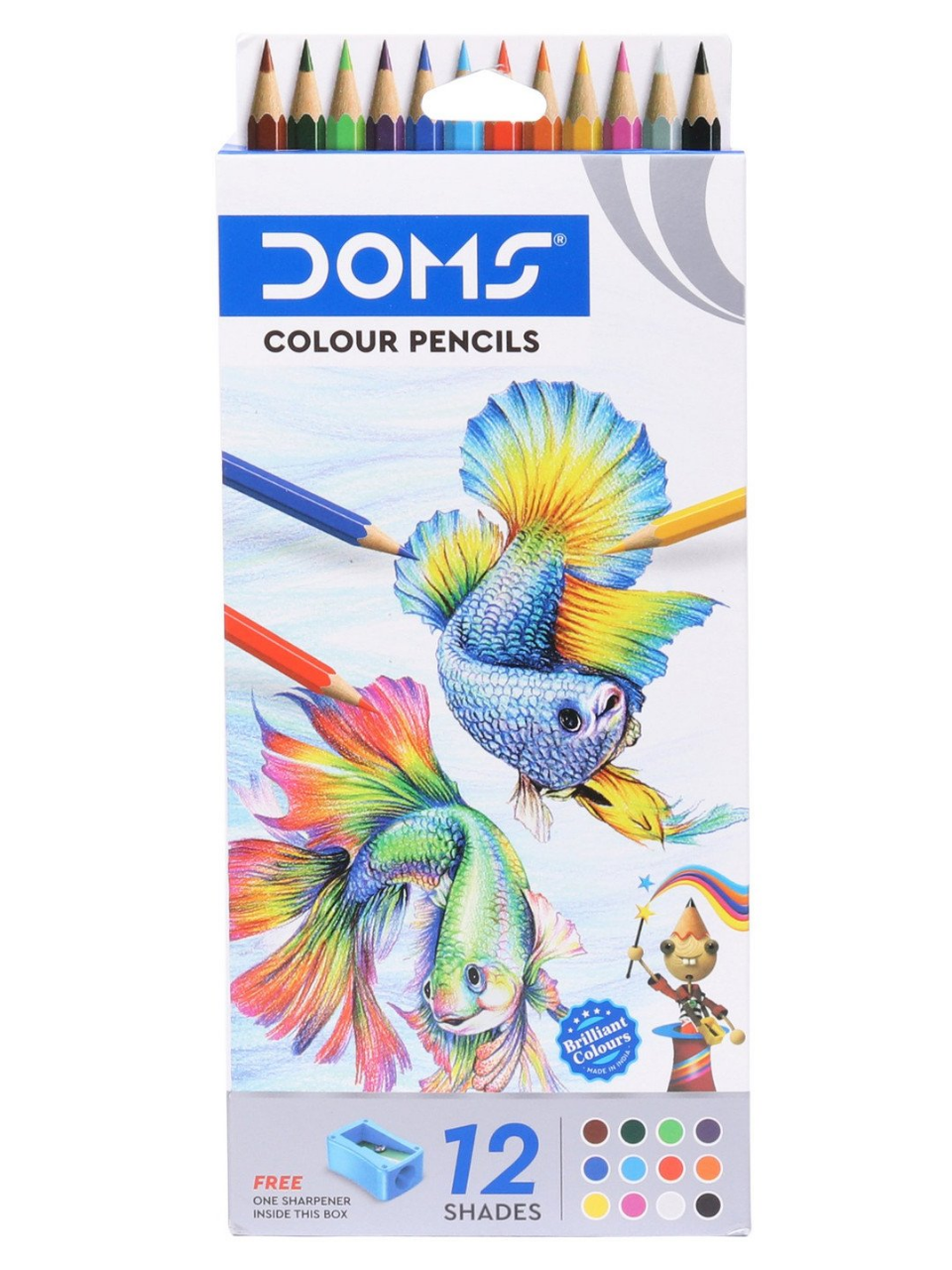 Picture of DOMS Full Size Color pencil - 12Pcs Free 1 Sharpner.