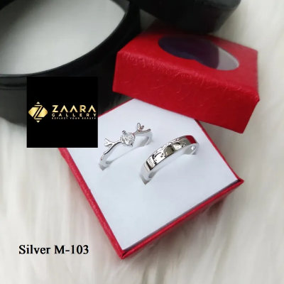 Buy Valentine Couple Rings with Box for Women and Men-2 Pieces (Grade-1 Quality) (Imported) at Best Prices in Bangladesh