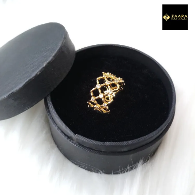 Buy Diamond Cut Ad Stone Gold and Silver Color Finger Ring for Women and Girls (Imported)-1 Piece   at Best Prices in Bangladesh