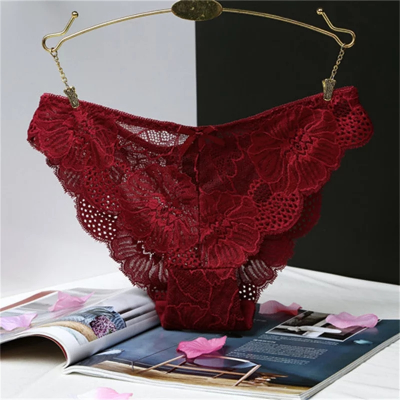 Picture of Thong Stylish Flower Net Comfortable Underwear Panty