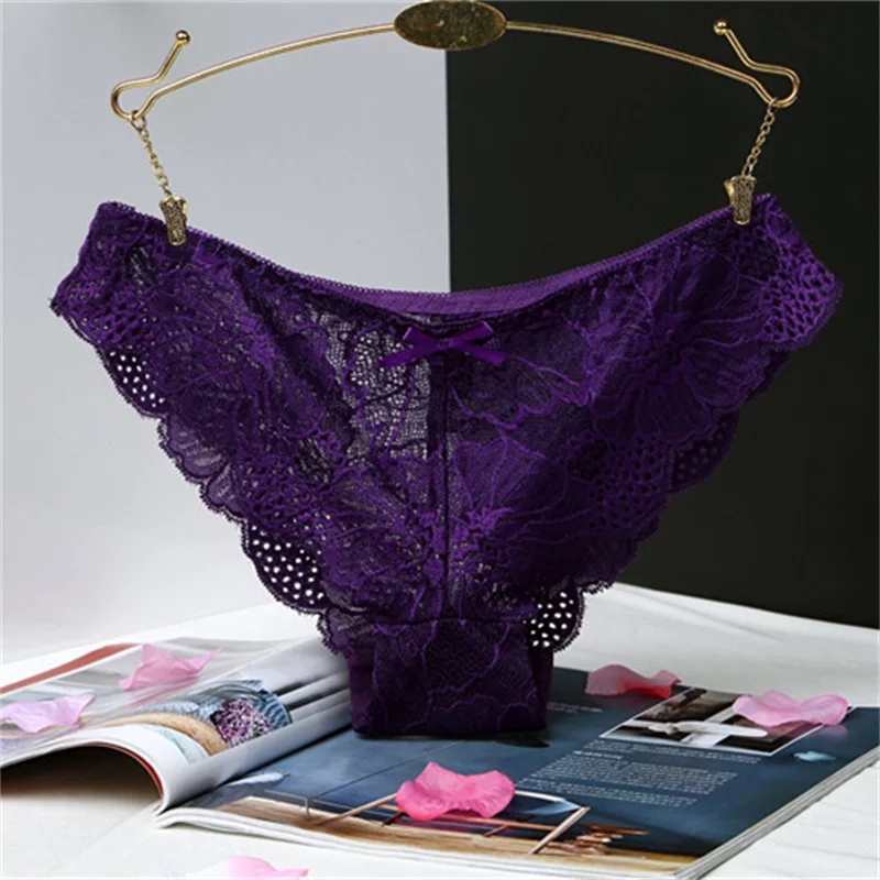 Picture of Thong Stylish Flower Net Comfortable Underwear Panty