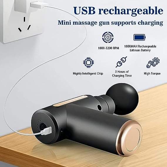Buy USB Rechargable Vibration Body Muscle Massager Gun  Online in Bangladesh at Best Prices 