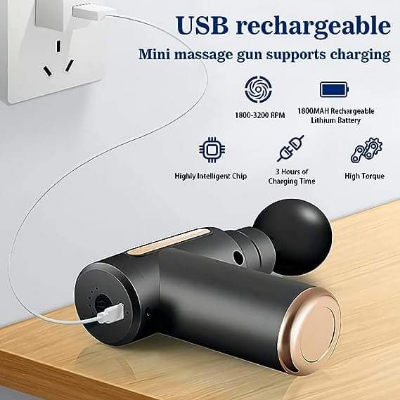 Buy USB Rechargable Vibration Body Muscle Massager Gun  Online in Bangladesh at Best Prices 