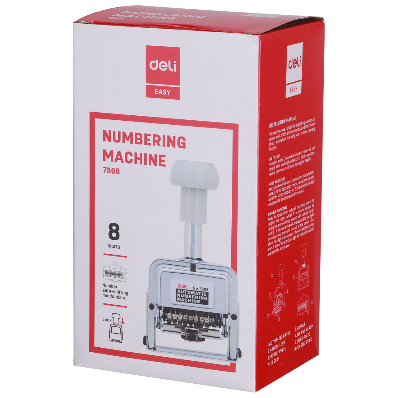 Deli E7508 Auto Numbering Machine 8Digits
