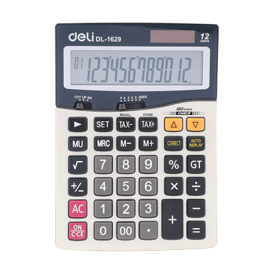 Picture of Deli E1629 Calculator 12 Digit-Dark Gray