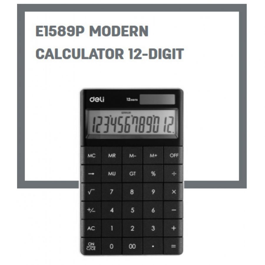 Picture of Deli	E1589P Calculator Plastic-12 digits