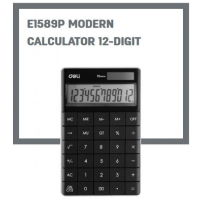 Picture of Deli	E1589P Calculator Plastic-12 digits