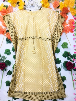 Picture of New Readymade Stylish Hot Kurtis For Girls Long Linen One Piece - Tops For Girls Long Kurti