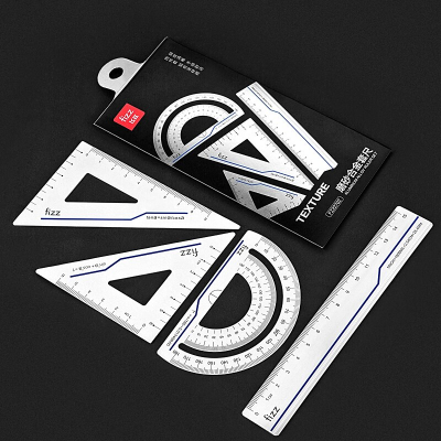 Picture of Fizz Metal Ruler Aluminum Alloy Multifunctional 4 In 1