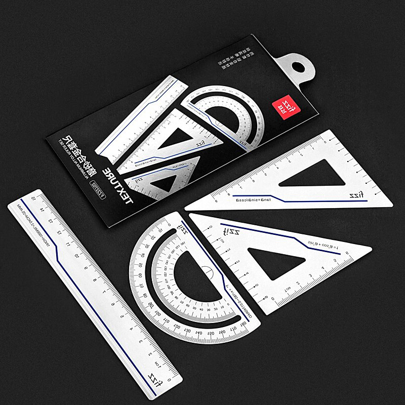 Picture of Fizz Metal Ruler Aluminum Alloy Multifunctional 4 In 1