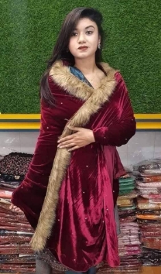 Picture of Velvet Shawls Women Shawls Scarf Silk Velvet Scarves Shawls Stylish Shawls