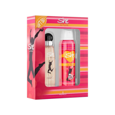 Buy She Gift Set (EDT+DEO) Fun -(50ml+150ml) at Best Price In Bangladesh