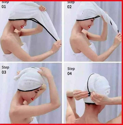 Buy Magic Hair Wrap Bath Salon Towel Quick Dry Absorbent Cap for Women and Girls at Best Price In Bangladesh