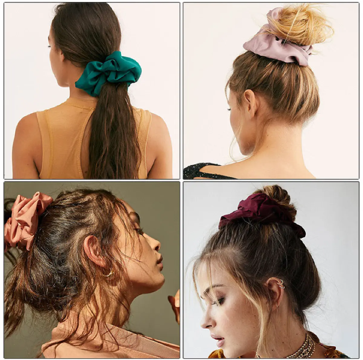 Picture of Silk Scrunchie Hair Band And braselet For Girls 5 Piece - Hair Band