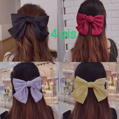 Picture of Silk Scrunchie Hair Band And braselet For Girls 4 Piece - Hair Band