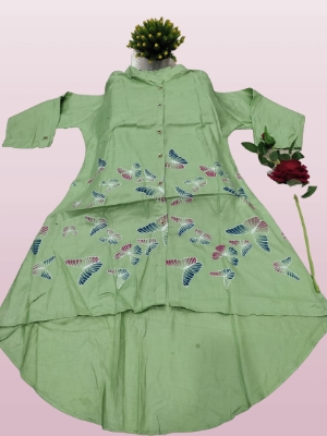 Picture of Full Sleeved Cotton Shirt In White women Shirt And Printed Shirt