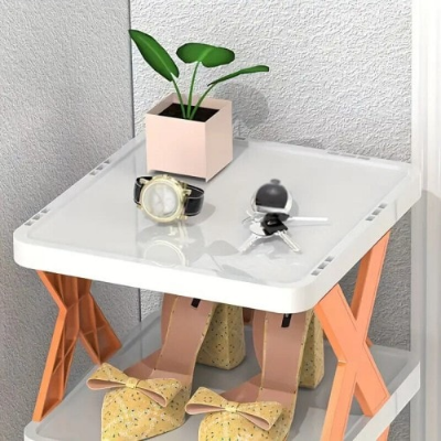 Buy Multi-level model small space smart rack with X-shaped sides and flat shelves at Best Price In Bangladesh