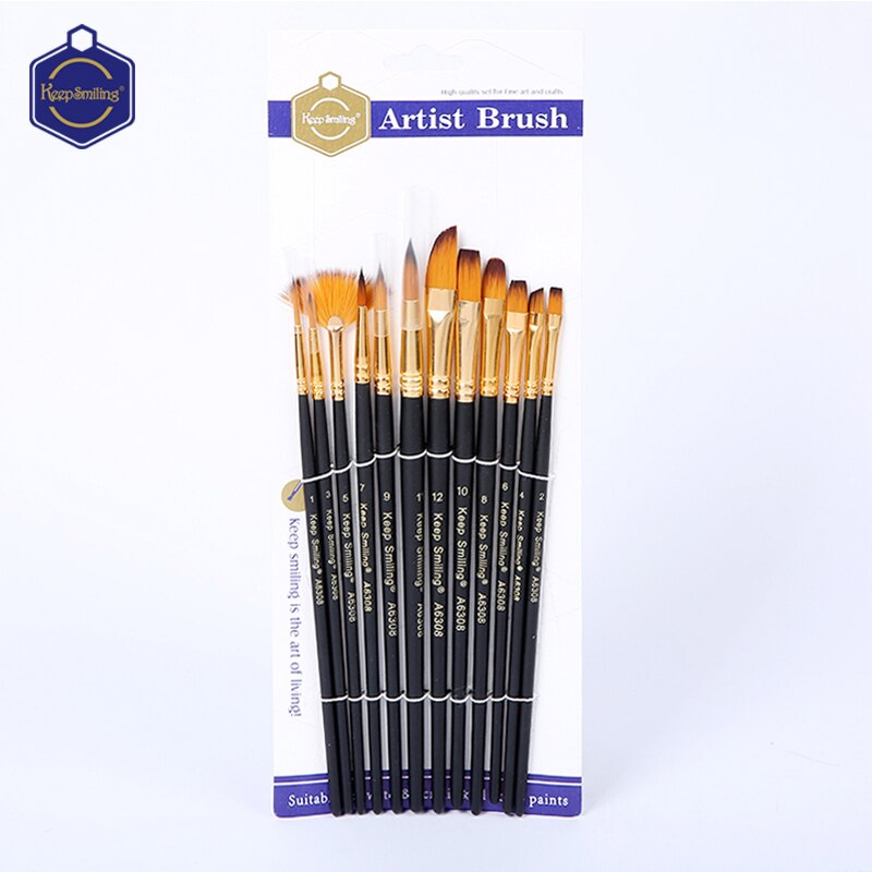 Picture of Keep Smiling Mix Artist Brush 12 Pcs Set