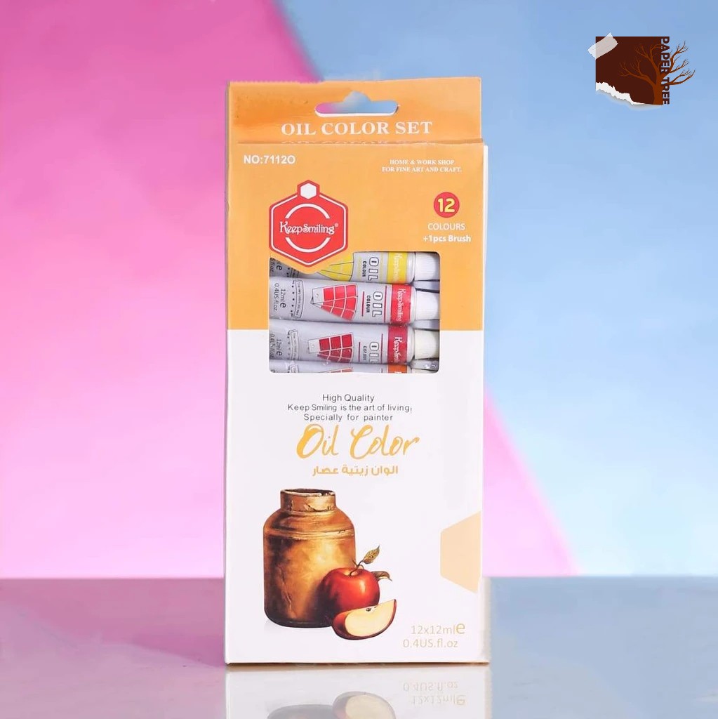 Picture of K.s oil color  with one brush 12 ml , 12 shade