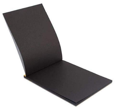 Picture of Keep Smiling Hardback Black Paper Sketching Pad A4 150 GSM 20 Sheets