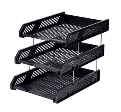 Picture of Deli E9217 Filie Tray 3 Tire Desk Organizer BLack