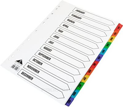 Picture of File Divider A4 size , 1-12, January-Decemember