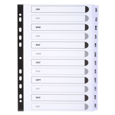 Picture of File Divider A4 size , 1-12, January-Decemember