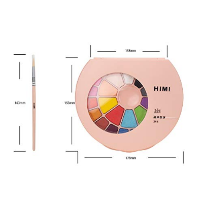 Picture of HIMI 24 Colors Solid Watercolor Cake Portable Metal Box