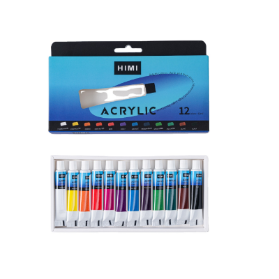 Picture of HIMI 12ml 12colors Professional Tube Acrylic Paint