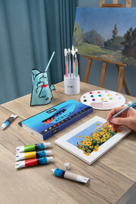 Picture of HIMI 12ml 12colors Professional Tube Acrylic Paint