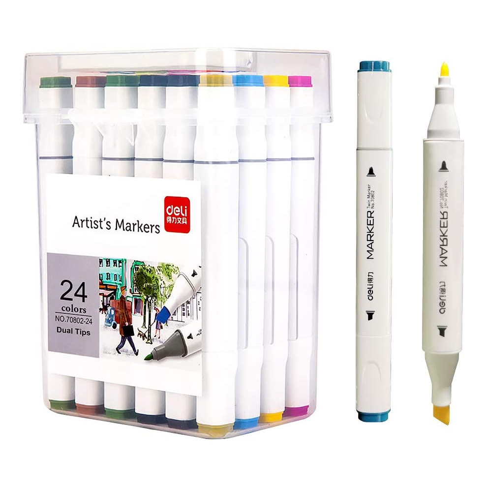 Picture of Deli E70803-24  Instant Dry Dual Tip Art Markers
