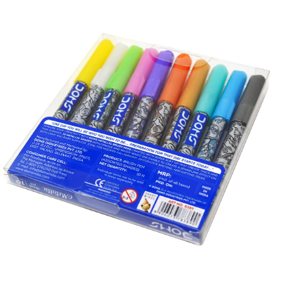 Picture of DOMS Metallic Brush Pen for art and craft 10 Assorted Shades
