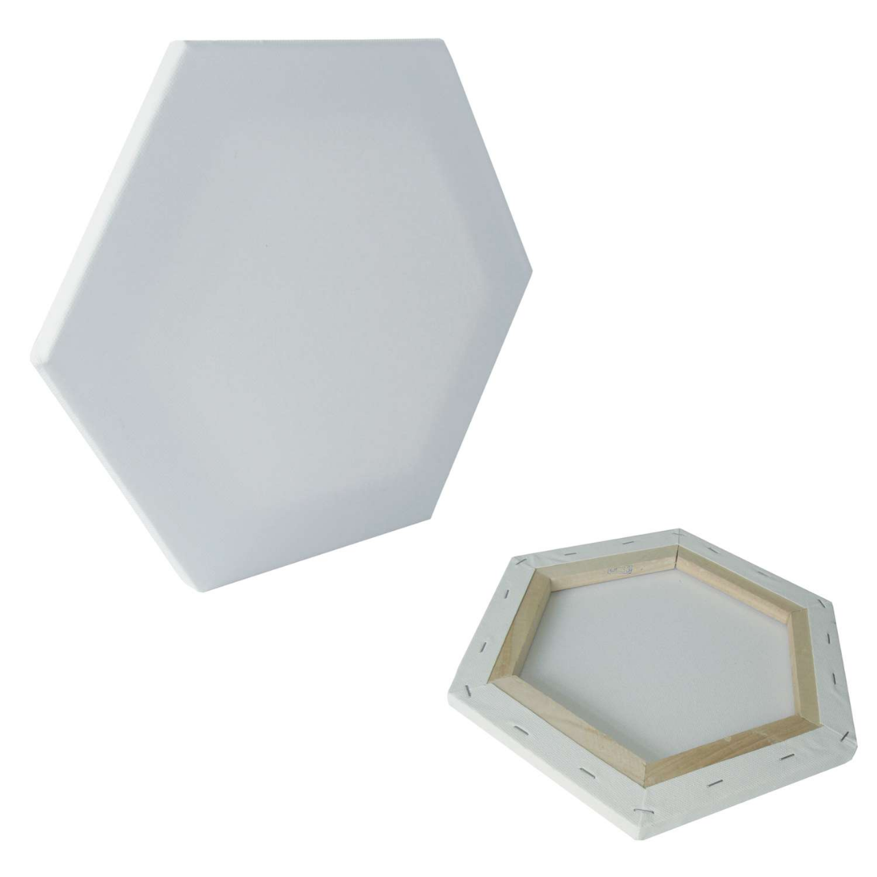 Picture of Premium Quality White Hexagon canvas 8x8 inch