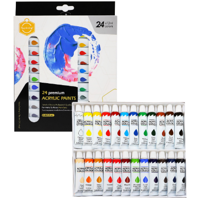 Picture of Keep Smiling Premium Acrylic Paints 12ml - 24 color
