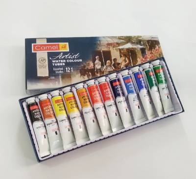 Picture of Camel Artist quality Water Colour 12 Shades 20ml