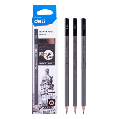 Picture of Deli EC005-2B Scribe Graphite Sketch Pencil 12 pcs 2B